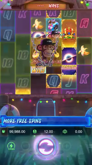 Wild Ape #3258 session checkpoint spin 1 - balance 99,988 credits