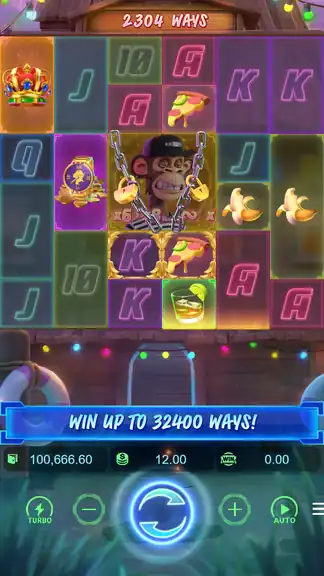 Wild Ape #3258 session checkpoint spin 439 - balance 100,666.60 credits