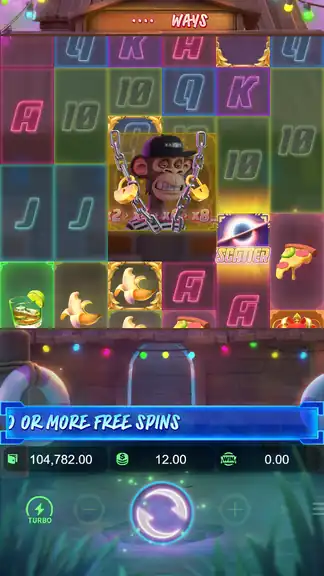 Wild Ape #3258 session checkpoint spin 1698 - final - balance 104,782 credits, session closed